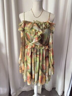 Ruffle Off-Shoulder Mini Dress